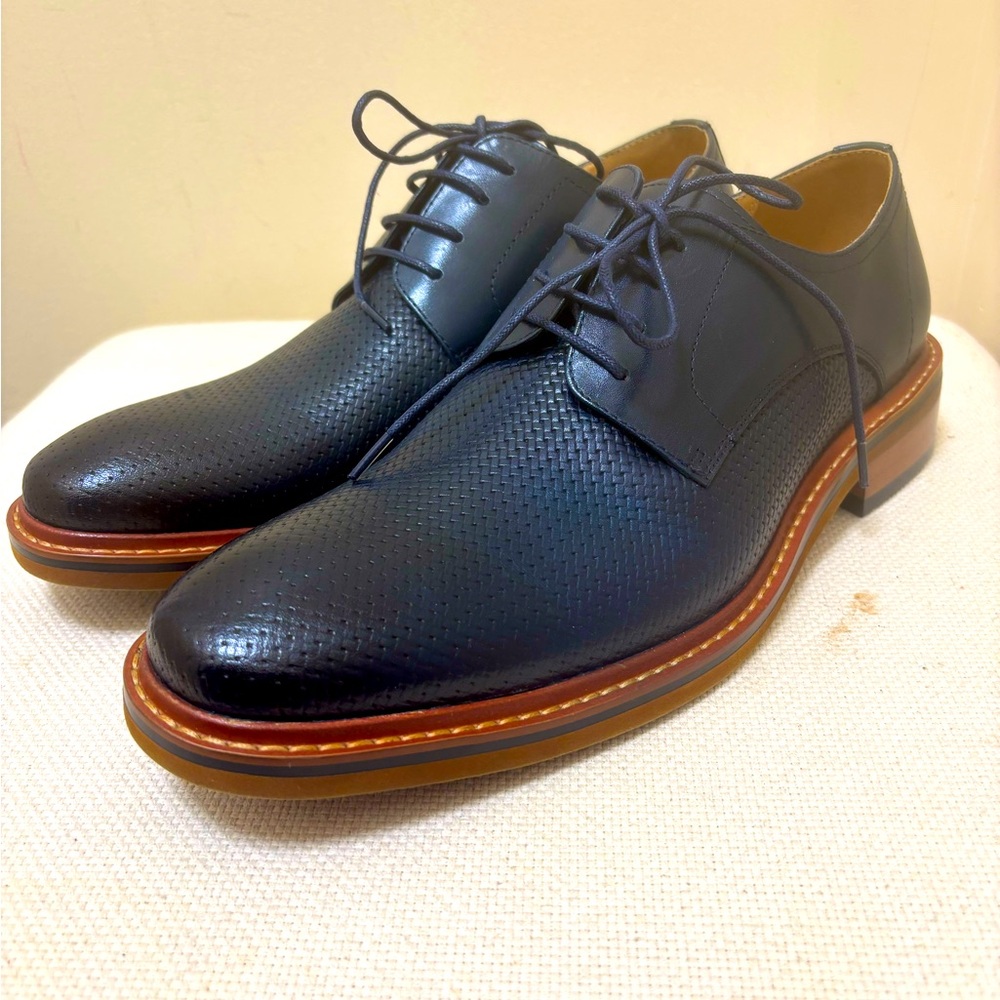 Ritizen Shoes Mens Size 8.5 Blue Leather Lace Up Oxford *NWOT* never worn! - Picture 1 of 16